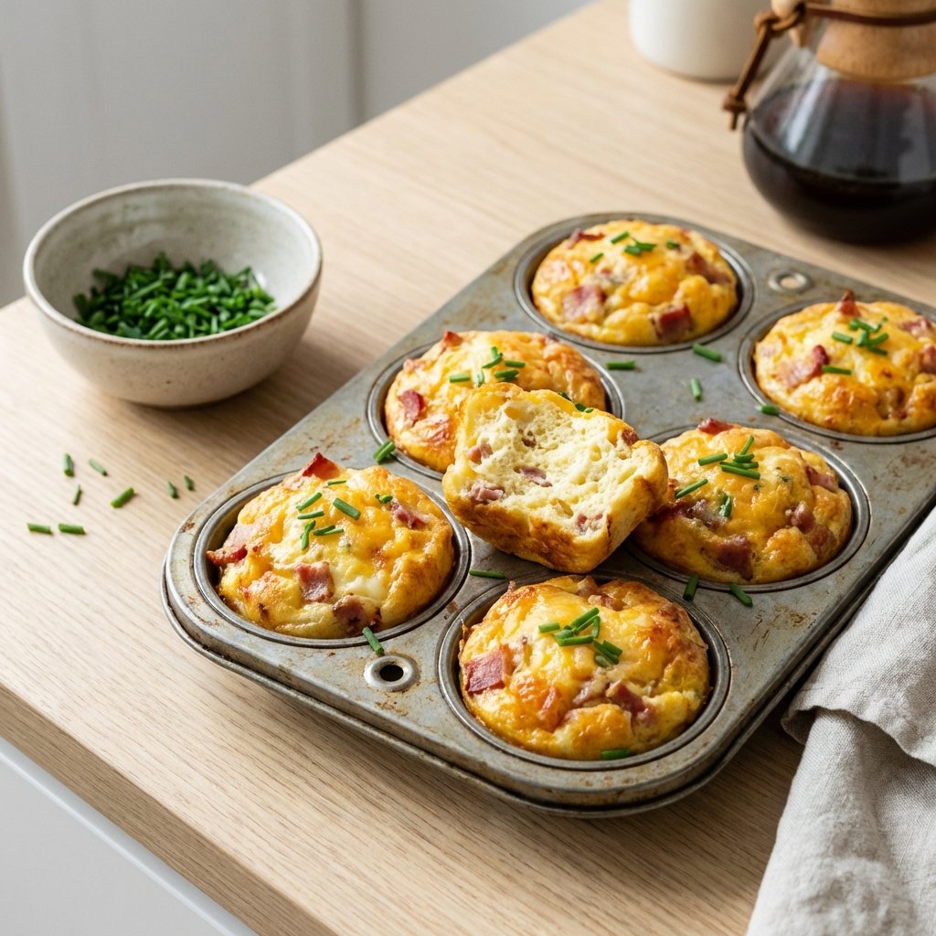Bacon-Ei-Muffins in der Muffinform
