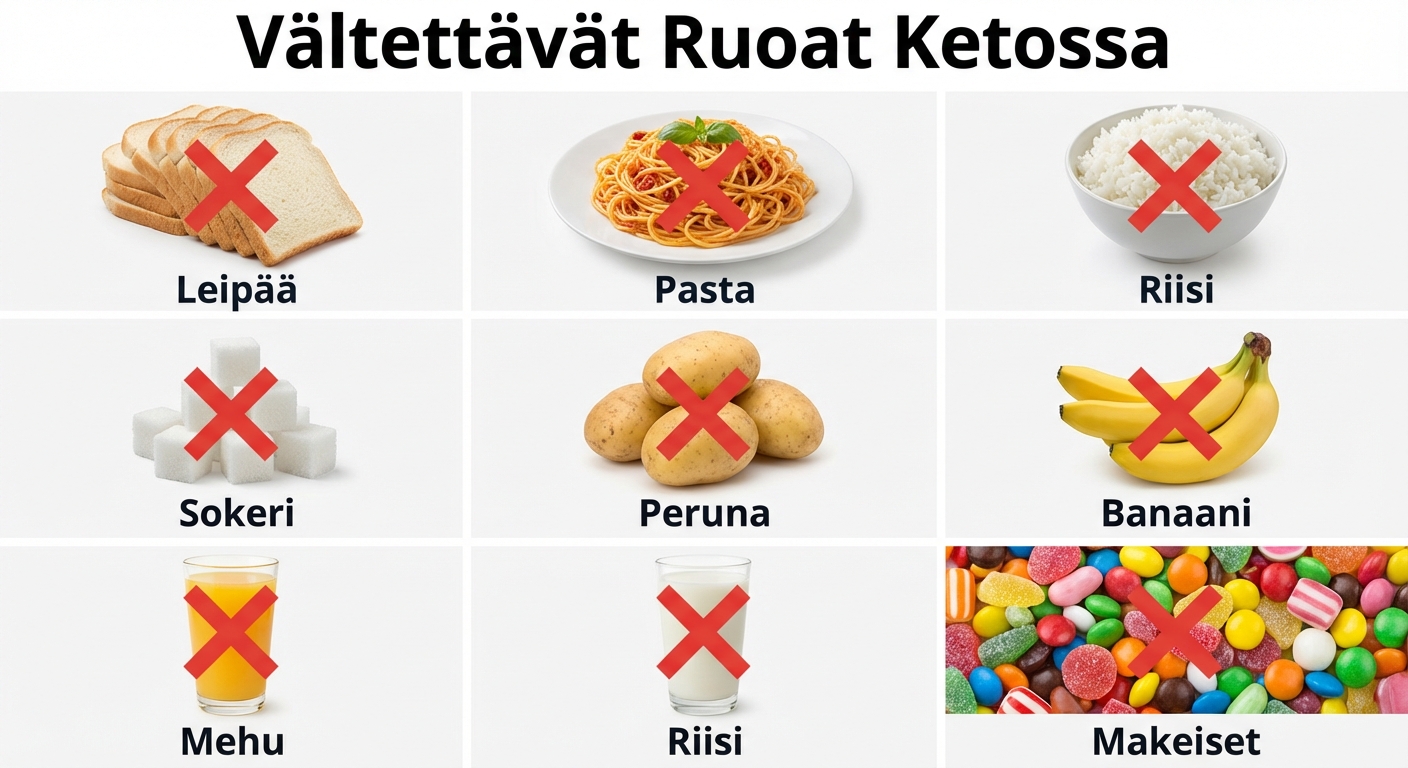 Bei Keto zu vermeidende Lebensmittel