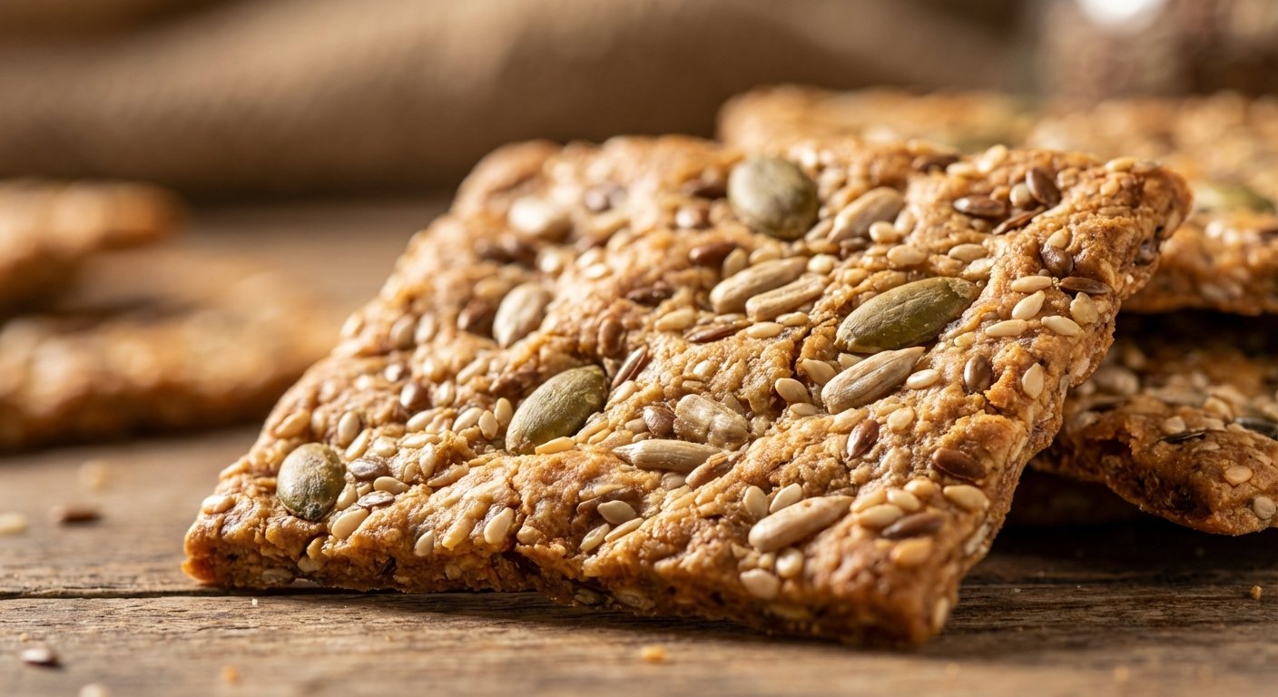Perfekt gebackenes Knäckebrot - knusprig und goldbraun