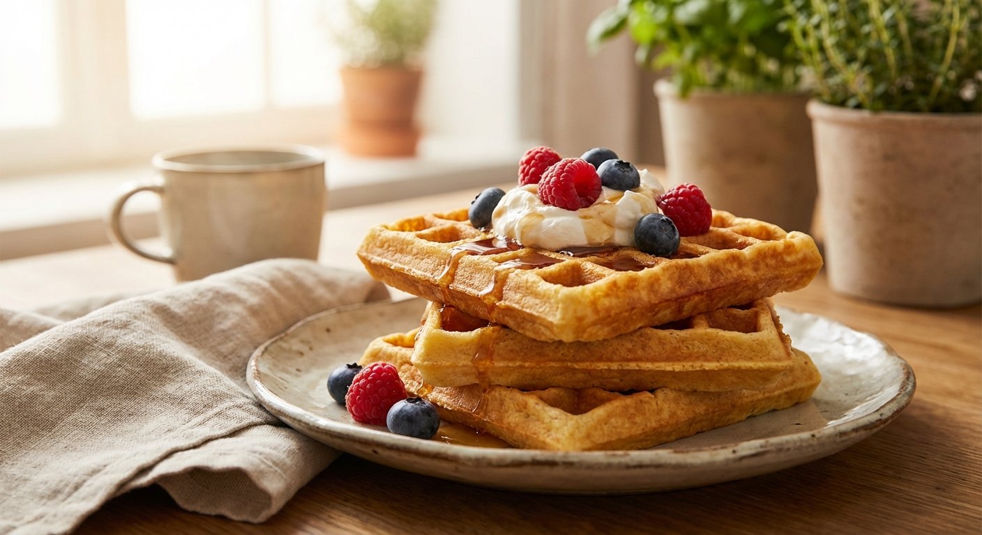 Keto Waffeln – knusprig und weich ohne Mehl