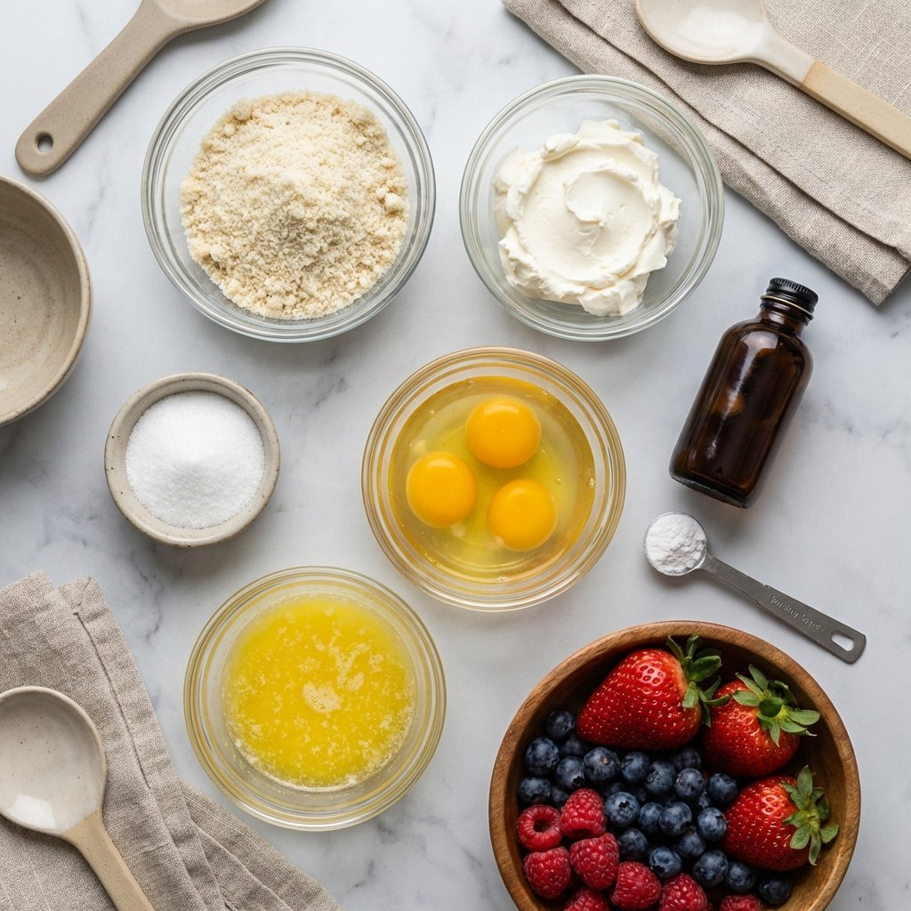 Zutaten für Keto Waffeln – Mandelmehl und Eier