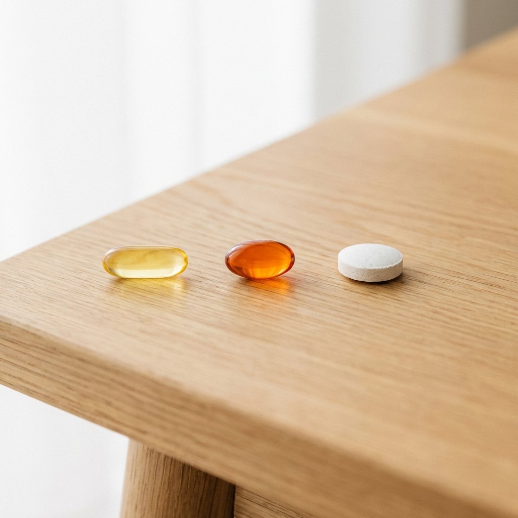 Vitamin D, Omega-3 und Magnesium Kapseln