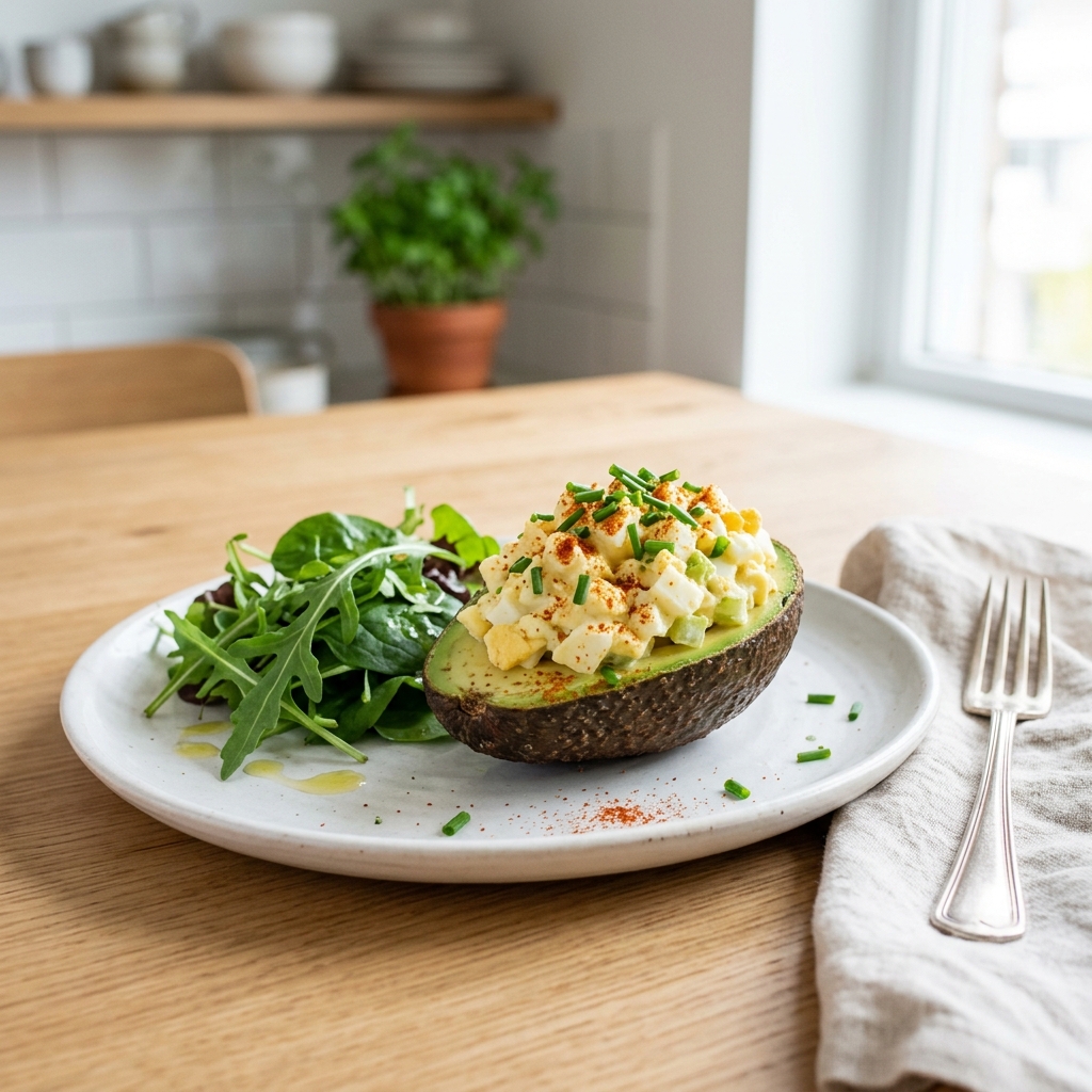 Eiersalat in der Avocado