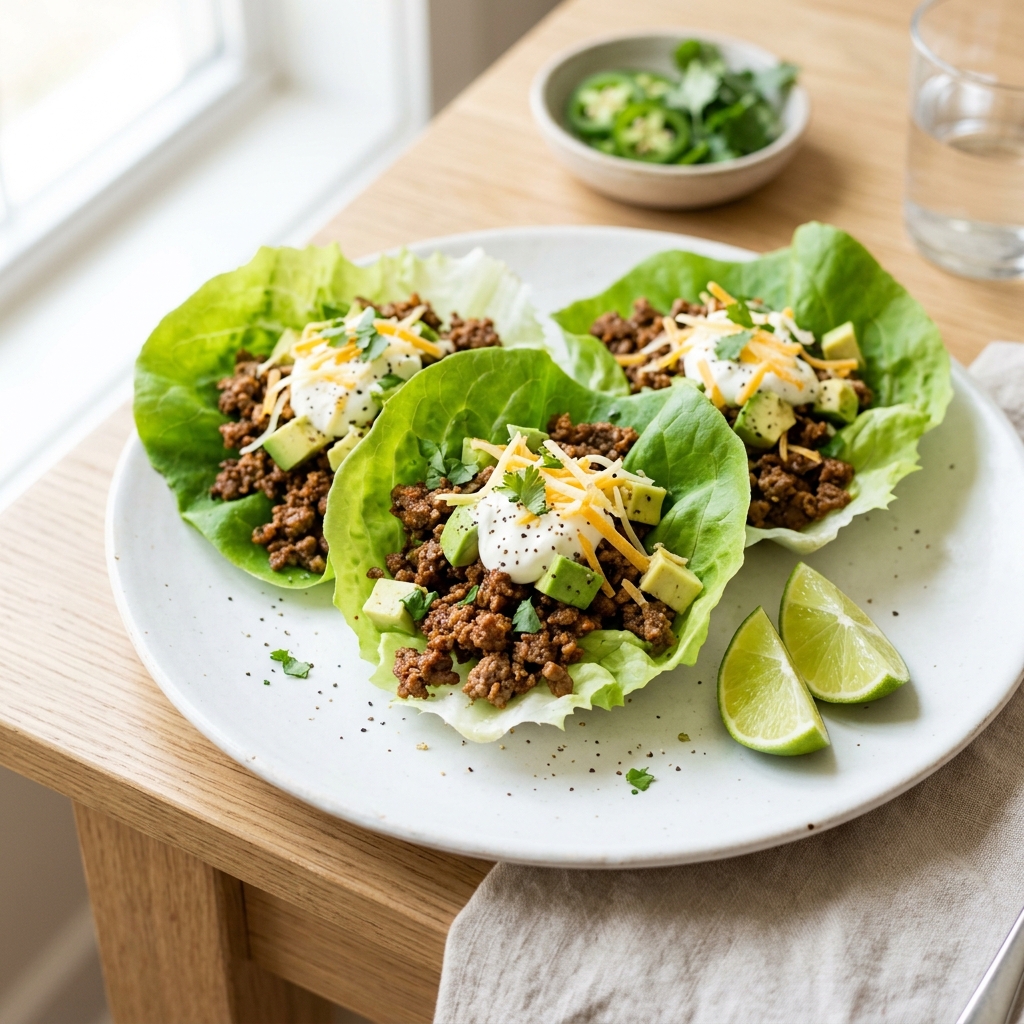 Salatr&ouml;llchen mit Hackfleisch