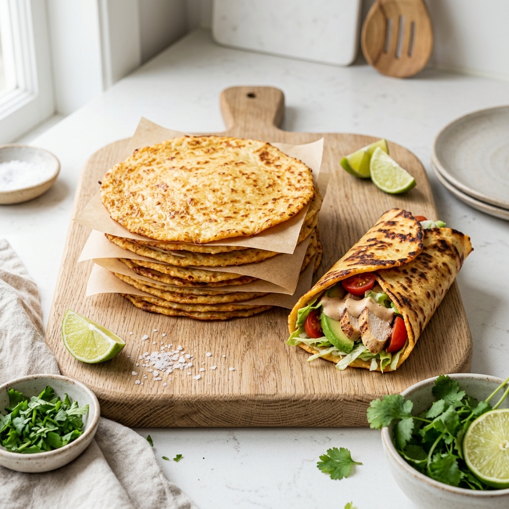 Keto-Tortillas und Wraps mit Füllung