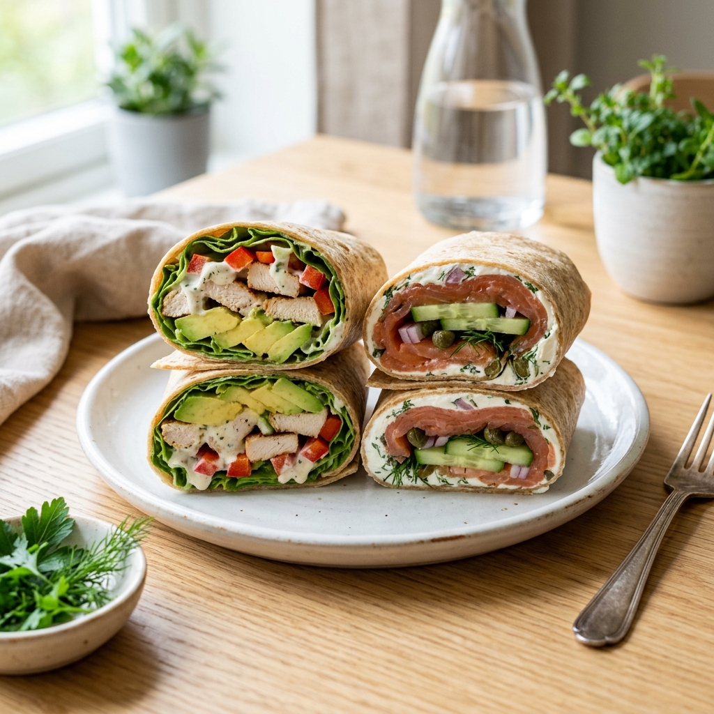 Gefüllte Keto-Tortillas und Wraps