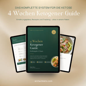 4 Wochen ketogener Ernährungsplan von einfachketo – Guide mit Rezepten, Wochenplänen und Tracker